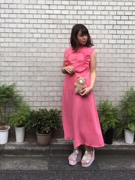「merry jenny（メリージェニー）のアイテム（PC・スマホグッズ/家電）」を使った、merry jenny 新宿店さん（レディース・159cm）の夏コーディネート