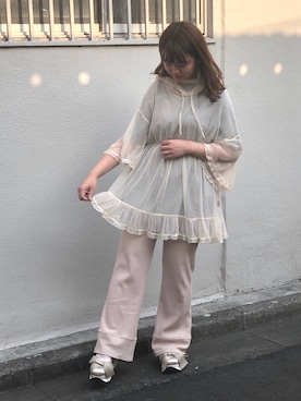 「ワッフル」｜「アイテム（スニーカー）」を使った、merry jenny 新宿店さん（レディース・159cm）の春コーディネート