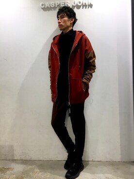 「COOOPER」｜「アイテム（スラックス）」を使った、YOSHIさん（メンズ・171cm）の秋コーディネート