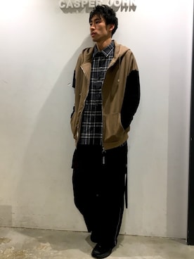「COOOPER」｜「アイテム（スラックス）」を使った、YOSHIさん（メンズ・171cm）の秋コーディネート
