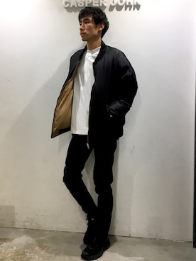 「リバーシブルMA-1」｜YOSHIさん（メンズ・171cm）の秋コーディネート