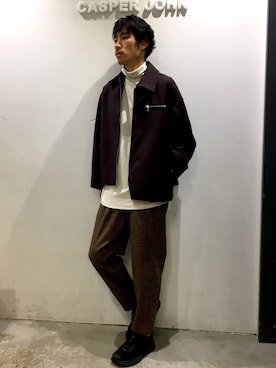 「DOOPZ（ドープス）のアイテム（ブルゾン）」を使った、YOSHIさん（メンズ・171cm）の冬コーディネート