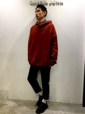 パーカーを使った ハイネックパーカー のメンズ人気ファッションコーディネート Wear