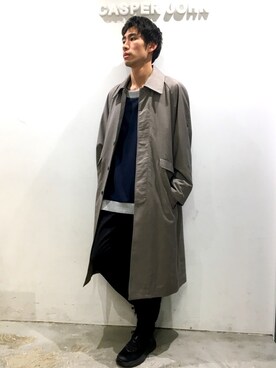 「CASPER JOHN（キャスパージョン）のアイテム（その他アウター）」を使った、YOSHIさん（メンズ・171cm）の冬コーディネート
