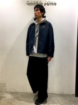 「DOOPZ（ドープス）のアイテム（ブルゾン）」を使った、YOSHIさん（メンズ・171cm）の春コーディネート