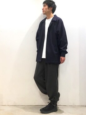 「DOOPZ（ドープス）のアイテム（トップス）」を使った、YOSHIさん（メンズ・171cm）の春コーディネート