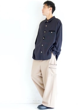 「CASPER JOHN（キャスパージョン）のアイテム（その他シューズ）」を使った、YOSHIさん（メンズ・171cm）の夏コーディネート