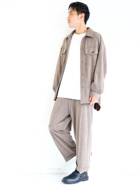 「CASPER JOHN（キャスパージョン）のアイテム（その他シューズ）」を使った、YOSHIさん（メンズ・171cm）の秋コーディネート