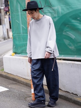 「CASPER JOHN（キャスパージョン）のアイテム（帽子）」を使った、YOSHIさん（メンズ・171cm）の冬コーディネート