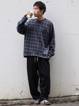 「CASPER JOHN（キャスパージョン）のアイテム（スウェット）」を使った、YOSHIさん（メンズ・171cm）の冬コーディネート