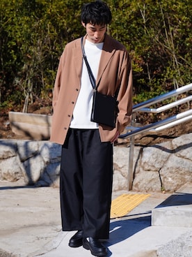 「CASPER JOHN（キャスパージョン）のアイテム（スウェット）」を使った、YOSHIさん（メンズ・171cm）の冬コーディネート