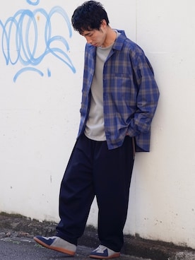 「CASPER JOHN（キャスパージョン）のアイテム（スウェット）」を使った、YOSHIさん（メンズ・171cm）の冬コーディネート