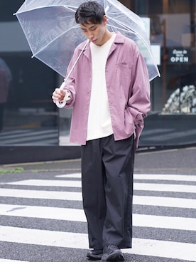 「CASPER JOHN（キャスパージョン）のアイテム（スウェット）」を使った、YOSHIさん（メンズ・171cm）の春コーディネート