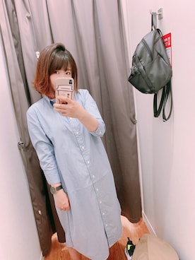 「アイテム（シャツワンピース）」を使った、一隻小妞さん（レディース・153cm・30代）の秋コーディネート