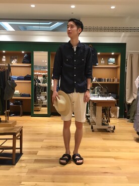 「ドミンゴ」｜「アイテム（帽子）」を使った、OMNIGOD みなとみらい東急スクエアさん（メンズ・180cm）の夏コーディネート