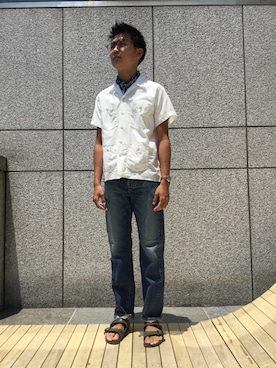 「OMNIGOD（オムニゴッド）のアイテム（財布/小物）」を使った、OMNIGOD みなとみらい東急スクエアさん（メンズ・180cm）の夏コーディネート