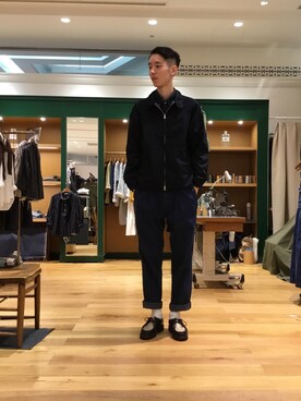 「OMNIGOD（オムニゴッド）のアイテム（ブルゾン）」を使った、OMNIGOD みなとみらい東急スクエアさん（メンズ・180cm）の秋コーディネート