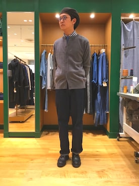 「OMNIGOD（オムニゴッド）のアイテム（フォーマルスーツ/小物）」を使った、OMNIGOD みなとみらい東急スクエアさん（メンズ・176cm）の秋コーディネート