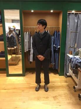 「OMNIGOD（オムニゴッド）のアイテム（フォーマルスーツ/小物）」を使った、OMNIGOD みなとみらい東急スクエアさん（メンズ・176cm）の秋コーディネート