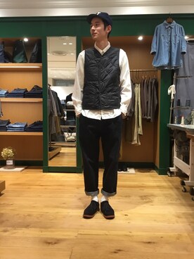 「OMNIGOD（オムニゴッド）のアイテム（パンツ）」を使った、OMNIGOD みなとみらい東急スクエアさん（メンズ・180cm）の冬コーディネート