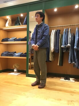 「OMNIGOD（オムニゴッド）のアイテム（デニムジャケット）」を使った、OMNIGOD みなとみらい東急スクエアさん（メンズ・175cm）の冬コーディネート