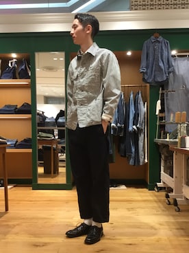 「OMNIGOD（オムニゴッド）のアイテム（カバーオール）」を使った、OMNIGOD みなとみらい東急スクエアさん（メンズ・180cm）の冬コーディネート