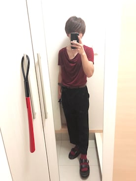 「roshell（ロシェル）のアイテム（トップス）」を使った、もっきさん（メンズ・166cm）の春コーディネート