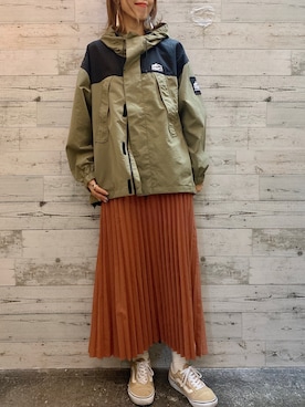「CAMP7」｜「アイテム（マウンテンパーカー）」を使った、てらちゃんさん（レディース・164cm）の秋コーディネート