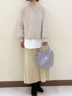 「レザースカート」｜てらちゃんさん（レディース・164cm）の冬コーディネート