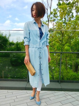 「G-STAR RAW（ジースターロゥ）のアイテム（ワンピース/ドレス）」を使った、Mamiko-gs さん（レディース・161cm）の夏コーディネート