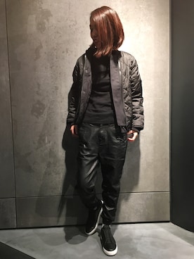 「G-STAR RAW（ジースターロゥ）のアイテム（ブルゾン）」を使った、Mamiko-gs さん（レディース・161cm）の秋コーディネート