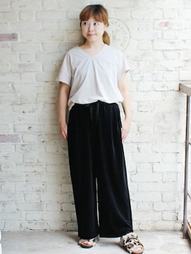 「JOURNAL STANDARD LUXE（ジャーナルスタンダード　ラックス）のアイテム（パンツ）」を使った、K.Hさん（レディース・161cm）の夏コーディネート