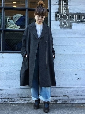「JOURNAL STANDARD LUXE（ジャーナルスタンダード　ラックス）のアイテム（その他アウター）」を使った、K.Hさん（レディース・161cm）の冬コーディネート