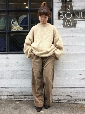 「JOURNAL STANDARD LUXE（ジャーナルスタンダード　ラックス）のアイテム（パンツ）」を使った、K.Hさん（レディース・161cm）の冬コーディネート