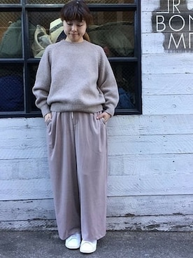 「JOURNAL STANDARD LUXE（ジャーナルスタンダード　ラックス）のアイテム（パンツ）」を使った、K.Hさん（レディース・161cm）の冬コーディネート