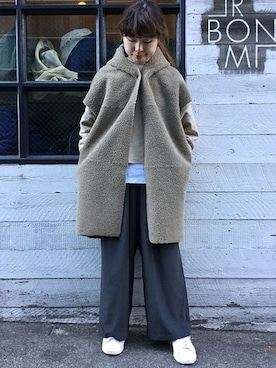 「JOURNAL STANDARD LUXE（ジャーナルスタンダード　ラックス）のアイテム（その他アウター）」を使った、K.Hさん（レディース・161cm）の冬コーディネート