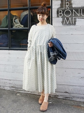 「JOURNAL STANDARD LUXE（ジャーナルスタンダード　ラックス）のアイテム（ワンピース/ドレス）」を使った、K.Hさん（レディース・161cm）の冬コーディネート