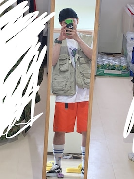 「スケボー」｜「アイテム（その他アウター）」を使った、masaodesさん（メンズ・180cm）の夏コーディネート