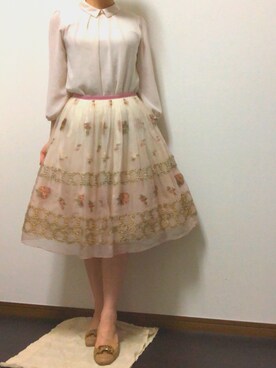 Lois Crayon ロイスクレヨン のスカート ピンク系 を使った人気ファッションコーディネート Wear