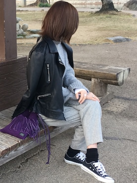 「CLANE（クラネ）のアイテム（リング）」を使った、♡asahi_66♡さん（レディース・160cm）の冬コーディネート