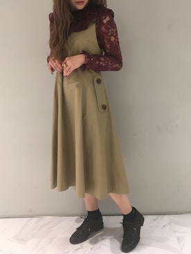 「CANNABIS LADIES（カンナビス レディース）のアイテム（ワンピース/ドレス）」を使った、miyabiさん（レディース・161cm）の秋コーディネート