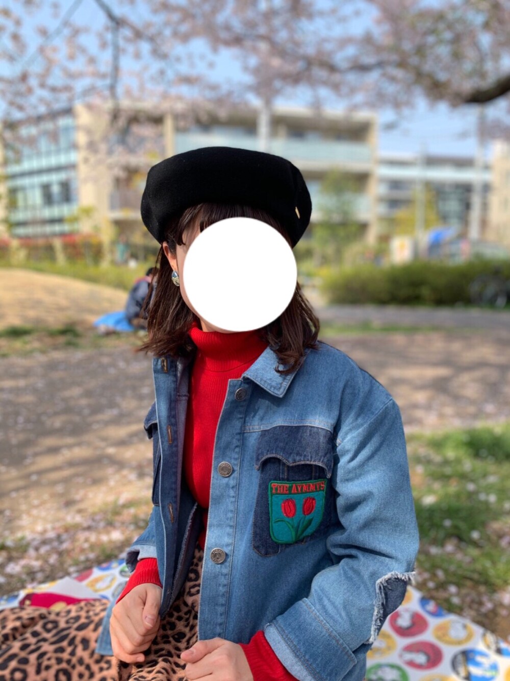 「Aymmy in the batty girls、Aymmy、GU、カオリノモリ」｜「Aymmy in the batty girlsのアイテム（デニムジャケット、ブルー系）」を使った、bskさん（レディース・156cm）の春コーディネートの1枚目の写真