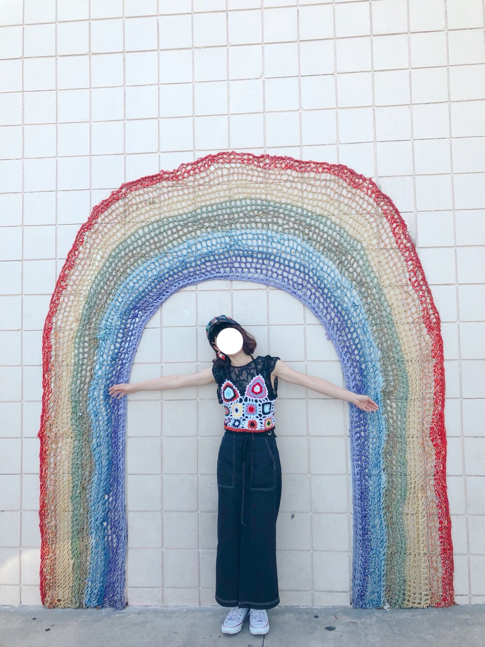 「Aymmy in the batty girls、イーペ、コンバース、IamI、アイアムアイ」｜「I am I のアイテム（キャミソール、その他）」を使った、bskさん（レディース・156cm）の春コーディネートの1枚目の写真