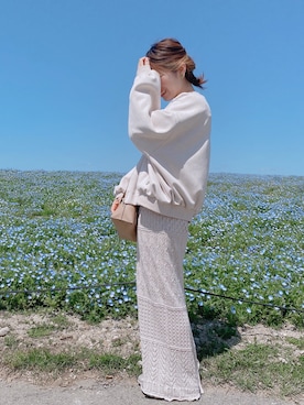 「VIS（ビス）のアイテム（ブルゾン）」を使った、meeeeeechanさん（レディース・155cm）の春コーディネート