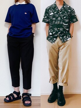 ゆんみーカップルさん（レディース・160cm）の夏コーディネート