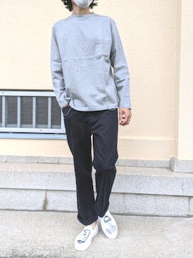 「アイテム（スリッポン）」を使った、aoialcさん（メンズ・180cm）の夏コーディネート