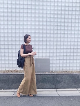 「NOWOS（ノーウォス）のアイテム」を使った、sayaさん（レディース・163cm）の秋コーディネート