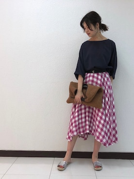 「arron（アローン）のアイテム」を使った、まゆさん（レディース・171cm）の春コーディネート