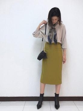 「アイテム（ピアス（両耳用））」を使った、まゆさん（レディース・171cm・20代）の秋コーディネート