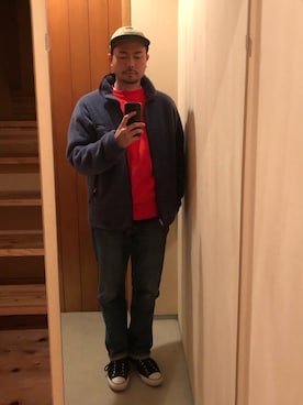 「オールスター」｜「アイテム（その他アウター）」を使った、goさん（メンズ・176cm）の冬コーディネート